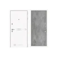 Входная белая дверь в квартиру Labirint Лайн WHITE 24 Бетон Светлый