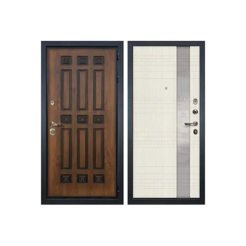 Входная металлическая дверь Лекс Гладиатор 3К Винорит Новита Белёный дуб (панель №52)