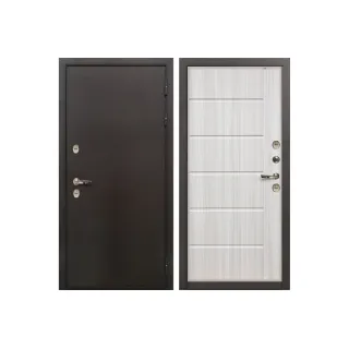 Входная металлическая дверь с терморазрывом Лекс Термо Сибирь 3К Сандал белый (панель №42)